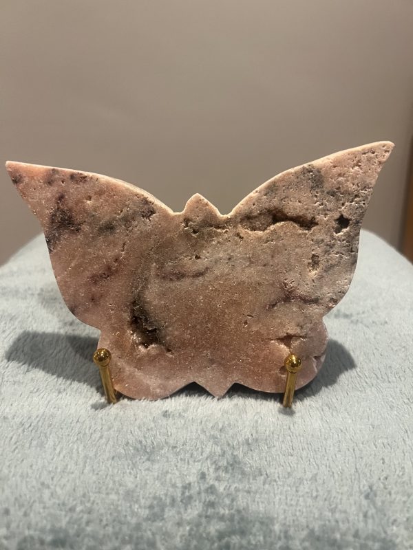 Pink Amethyst Butterfly on Stand