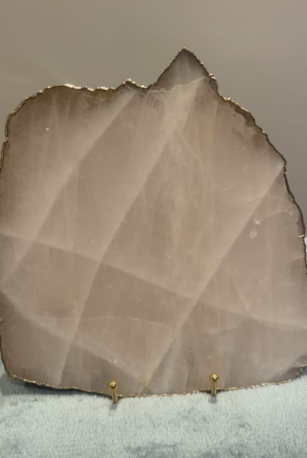 Rose Quartz Slab on stand