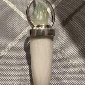 Scolecite & Green Apophylite Pendulum
