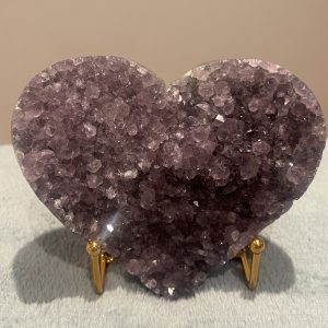 Amethyst Heart on Stand