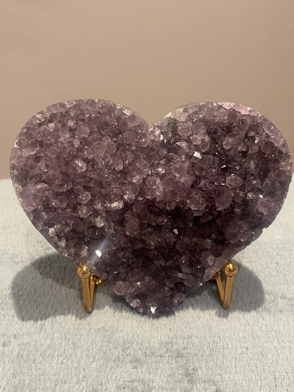 Amethyst Heart on Stand