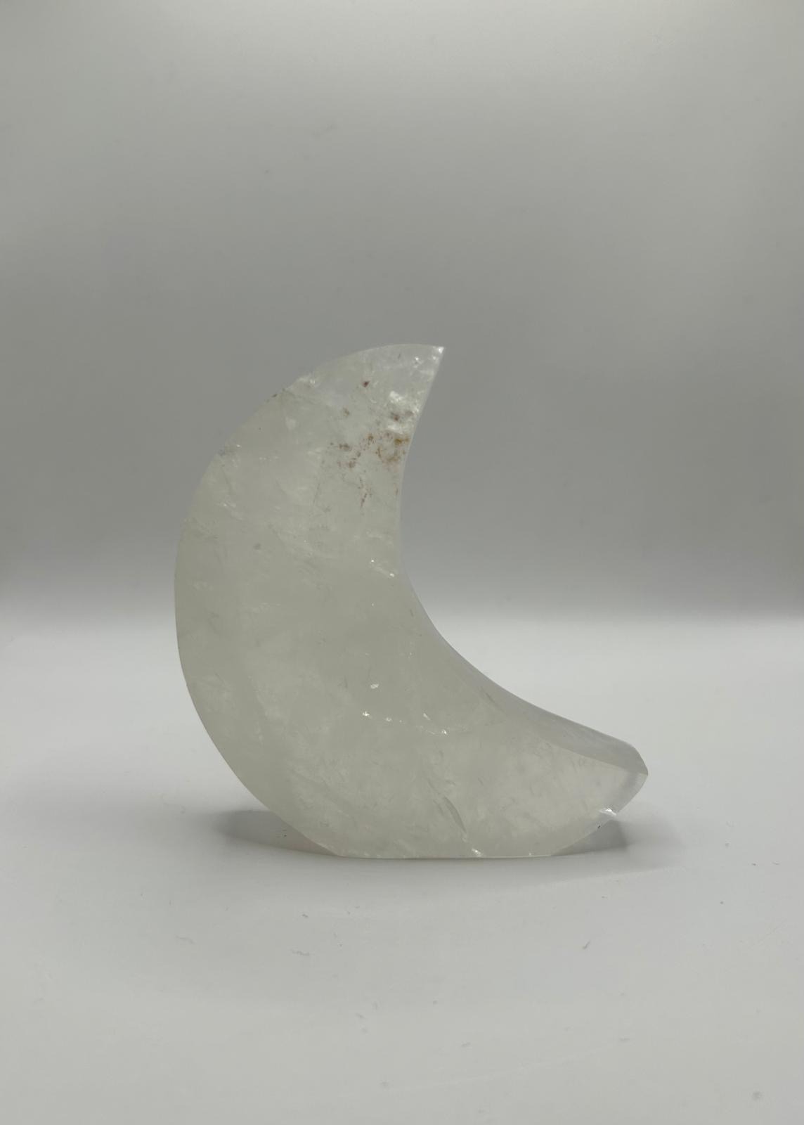 Free Standing Clear Quartz Moon (Small)